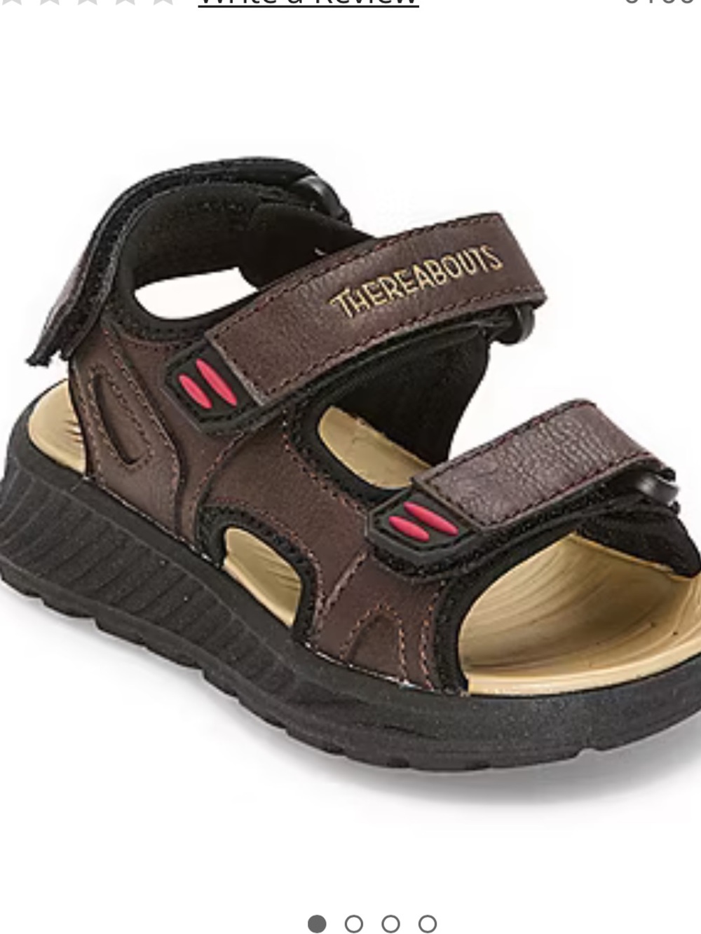 New Thereabouts Toddler Boys Lil Gulf Strap Sandals size 9 brown tan